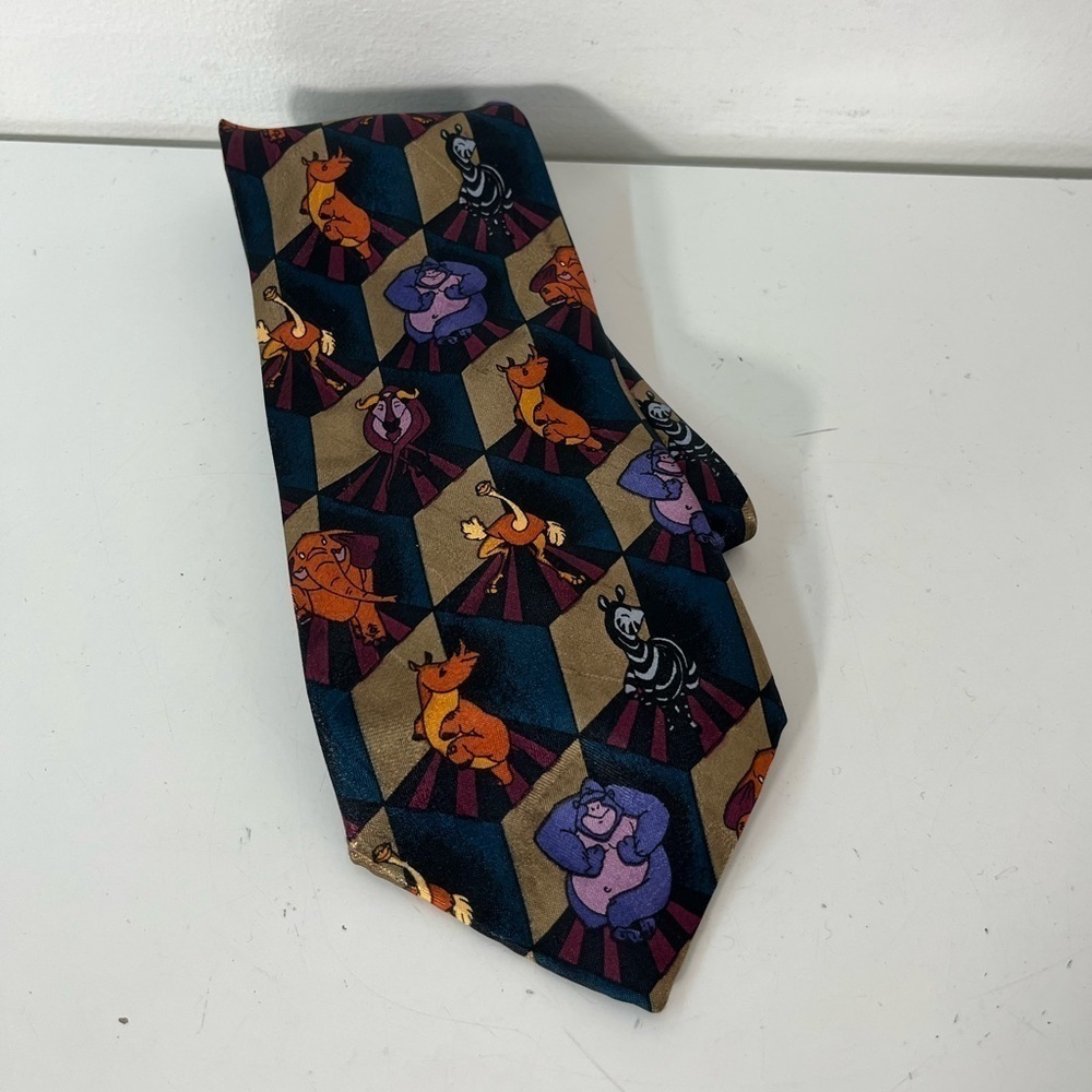 Vintage 90s Disney's The Lion King Tie Necktie Novelty Ties Animal Africa Canada
